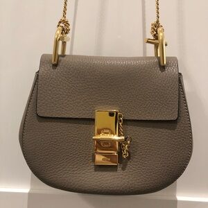 Chloe Drew Shoulder Bag in Grey